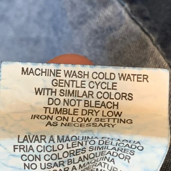 LUXOLOGY Chambray Collared Shirt Dress—SZ. 10 - Picture 11 of 11